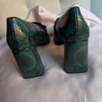 Nordstrom  Black and Green Loafers with Metallic Accents Photo 4
