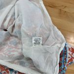 Victoria Dunn Block Print Dress XL Red Blue Floral Short Sleeve Boho Resort Wear Photo 5