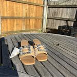 A New Day Size 8 Women's Kathleen Raffia Buckle Block Heels - rhinestone summer Photo 1