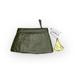 HTF: new Goldenbleu 𖣴 Farah Quilted Clutch Bag 𖣴 Rose Gold + Green Moss Leather Photo 2