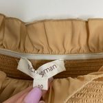 V. Chapman Lily Midi Bodycon Dress Warm Sand Womens Size 10 Gold Photo 16