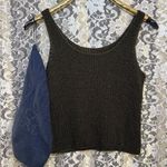 Joan & David Dark green Knit with beads Tank Top like new small Photo 0