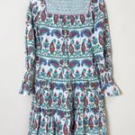 Tuckernuck Teal and Seagrass Block Print Kenzo Dress Coverup V Photo 2