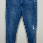 Just Black  Denim Jeans 29 Skinny Distressed Stretch Ankle Frayed‎ Step Hem Photo 0