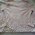 Studio Works  Women's Tan and White Circles Knit Cardigan w one button co… Photo 6