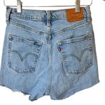 Levi's  Ribcage Straight Button Fly Denim Cutoff Shorts Big E size 28 Photo 1