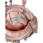 Carolee Antique Vintage Pink Ivory Pearl Kiss Lock Shabby Chic Cross Body Purse Photo 3