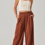 ASTR Milani Brown Wide Leg Trouser Pants XS NWT Photo 0