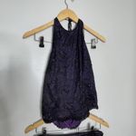 Rimini Y2K Sequined Lace Halter Top And Pants Formal Cocktail Suit Size 8 Purple Photo 2