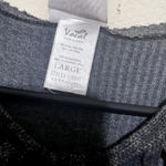 Vocal  Gray Tank Top Studded Gothic Thermal knit Sz L USA Fairy Grunge Whimsygoth Photo 4