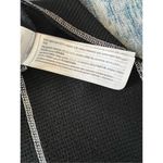 Hollister White Gray Stripe Waffle Knit Wide Relaxed Fit Long Sleeve Crop Top XS Photo 3