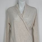 Lululemon  Radiant Long Sleeve Wrap Top Size 2 Heathered Beige Thumbholes Active Photo 2
