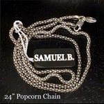 SAMUEL B Sterling Silver 925 Oxidized Popcorn Necklace 24 inches 3mm NWT Photo 6