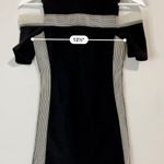 Topshop Women’s Short Sleeve Open Shoulder Mesh Little Black Dress Size 4 FLAW Photo 7