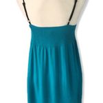 Guess turquoise blue sundress medium rayon smocked spaghetti strap babydoll mini Photo 2