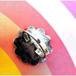 Native American Zuni Multi Stone Turquoise Sun Face Flower Ring Photo 1