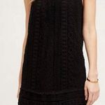 Anthropologie NEW  Maeve Cap Sleeve Cotton‎ Crochet Tunic Dress Black Small Party Photo 0