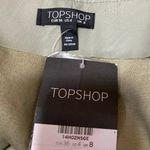 Topshop NEW Women's Green Faux Leather Vegan High Rise Paperbag Shorts Size 4 Photo 3