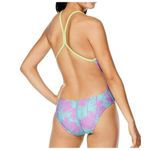 Speedo Vibe SZ 24 Eco Endurance Swimsuit 1-Piece Palm Trees Classic Fit Lined Photo 2