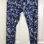 Beyond Yoga  Splatter Blue Leggings Size Medium Full Length Mid Rise Photo 0