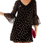 Lilly Pulitzer Caroline Silk Tunic Dress Black Gold Photo 12