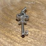 Judith Ripka  Sterling Silver CZ Amethyst Fleur-de-lis Key Enhancer Pendant Photo 3