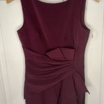 Eliza J  Wine Burgundy Ruffle Front Sleeveless Cocktail Gown Size 2 NWT Photo 8