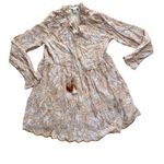 House of Harlow 1960 Floral Boho Long Sleeve Mini Dress Brown White Size M Size M Photo 1