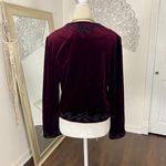 Union Made in USA 1970s Whimsygoth Burgundy Velvet Embroidered Blazer Jacket S M Red Size M Photo 4
