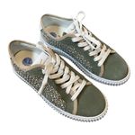 Voile Blanche MAIORCA FLAT SUEDE AND FABRIC SNEAKERS EU38 Green Size 8 Photo 1