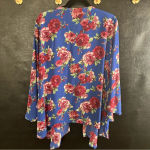Pioneer Woman Blue Floral Shark Bite Kimono‎ Size L/XL Size L Photo 1