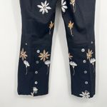 Worth Black Embroidered Floral Wide Leg Pants 6 Bobo Hippie Festival Vacation Photo 5