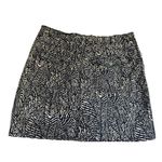 Lee  Animal Print Skort Women's size 14  Black/Tan Pockets Cotton/Spandex EUC Photo 1