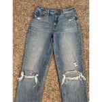 American Eagle Mom Jean Comfort Stretch Waistband Ripped Knees Denim High Rise 4 Photo 6