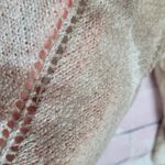 POL  CAMEL CREAM MARBLED TEXTURED CROSS BACK OPEN TEXTURED KNIT DROP SHOULDER TOP Photo 4