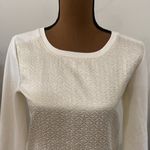 Loft Ann Taylor oriental metallic jacquard ivory sweatshirt size XS Photo 4