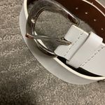 Steve Madden  women WHITE AND silver hanging CHAIN leather BELT Photo 4