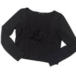 ASOS  Black Long Sleeve Crop Top Photo 0