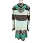 BKE  Women’s Hooded Open Front‎ Cardigan Sweater Size S Multi-Color Knit Longline Photo 3