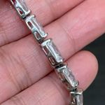 Sterling Silver Vintage FAS 925 Stamped CZ Cubic Zirconia Tennis Bracelet Photo 12