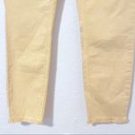 Loft NWT High Waist Skinny Crop Frayed Hems Jeans Yellow Size 26/2 Photo 4