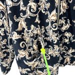 Style & Co Velour Track Jacket 2X Plus Size Black Brown Floral Y2K AOP Grunge Whimsigoth‎ Photo 5