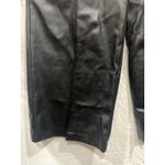 Nine West Vegan Black Leather Wide Leg Pants Retro Trend Women 14 Photo 3