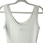 Camille La Vie White Fitted Ribbed Tank Top Rayon Nylon Large Capsule Minimalist Photo 4