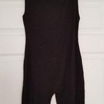 Naked Wardrobe  Sleeveless Mock Neck Romper Zip Up Black Women's Size L Photo 0