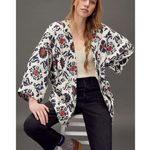 Anthropologie  Eleanor Kimono Jacket Insulated Open Front Lagenlook Pockets L Photo 0