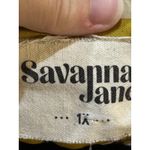 Savanna Jane Women's 1X Yellow Embroidered High Low Flare Sleeve Dress Boho Photo 3