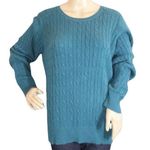 st. john's bay St John’s Bay Jewel Green Loose Knit Sweater XL Photo 0