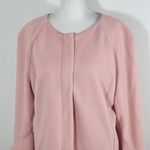 Isaac Mizrahi  Powder Pink Collarless Jacket Size Large IMNYC Pastel Pink Jacket Photo 2
