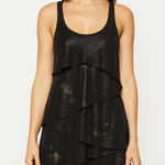 Topshop X KATE MOSS Tiered Patterned Mini Dress Black Sz 2 Photo 0